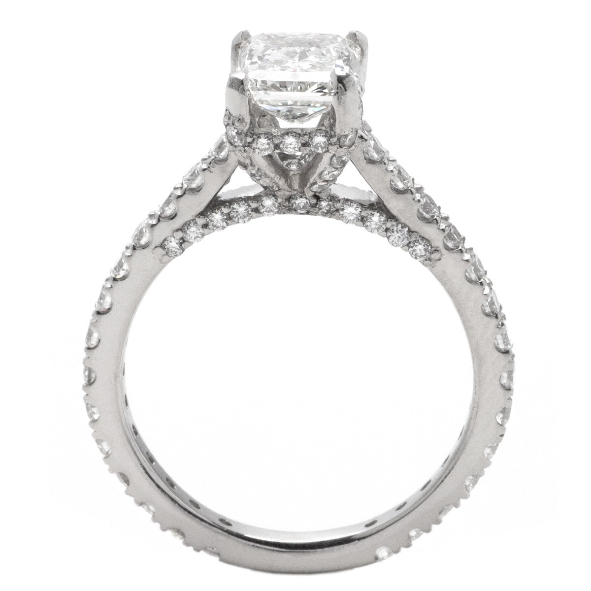 18k White Gold Diamond Engagement Ring; .50 CTW
