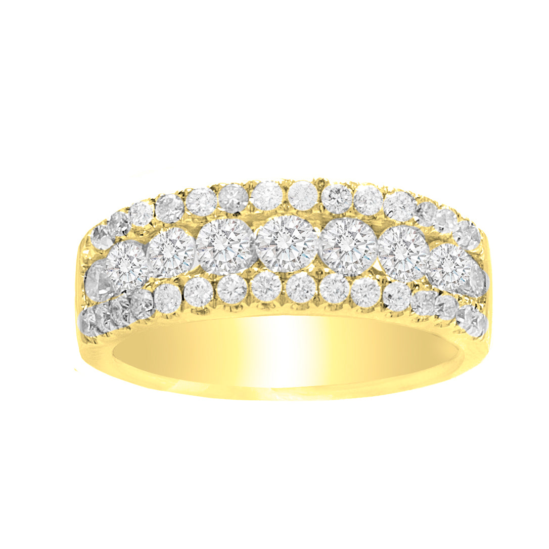 Liliana Pave Diamond Wedding Band in 14K Gold; Diamond 1.50ct