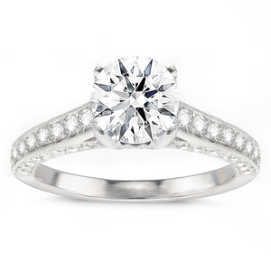 Calista 14K White Gold Diamond Engagement Ring