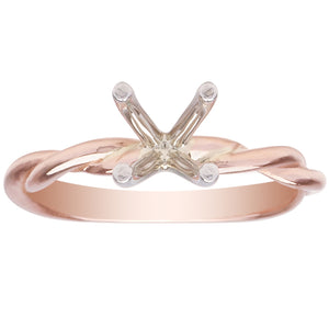 Intertwined Lovers Mounting 14K Rose Gold