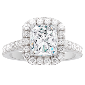 14K Cushion Diamond Engagement Ring; 2.75ctw