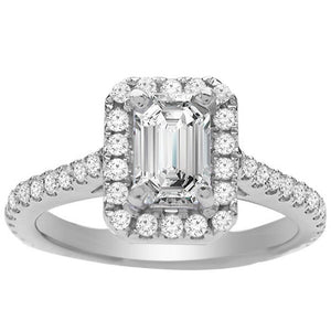 Kaylee Emerald Diamond Engagement Ring; 0.54