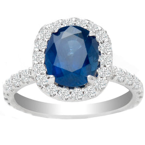 Marylou Oval Sapphire in 14K WG; 3.07 CTW