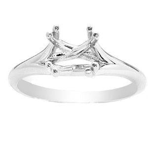 Raeza Solitaire Ring in 14K White Gold