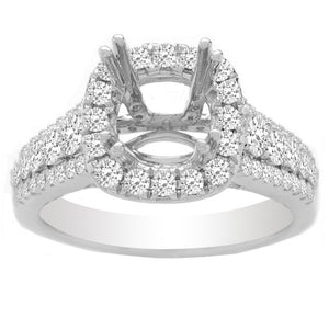 Ally Halo Diamond Engagement Ring; .90 ct