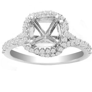 Raelynn Diamond Halo Ring in 14K White Gold; 0.50 ctw