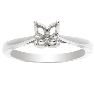 Petunia 14K White Gold Solitaire Ring
