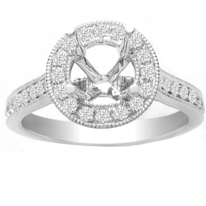 Diamond Engagement Ring in 14K White Gold- Paulette; 0.40 ctw