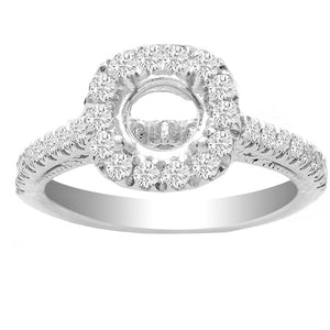 Kora Engagement Ring Setting in 14K White Gold; 0.45 ctw