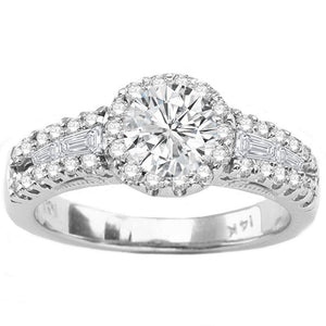 Francis 14K White Gold Diamond Halo Engagement Ring; 1.86 ctw