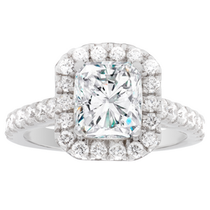 14K Radiant Diamond Engagement Ring; 1.28ctw