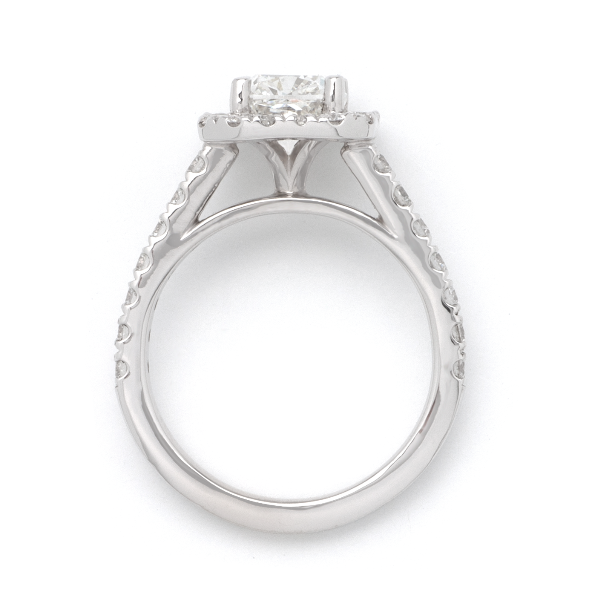 14K Radiant Diamond Engagement Ring; 1.28ctw