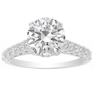 Lynstyn Engagement Ring in 14K White Gold; 0.55 ctw