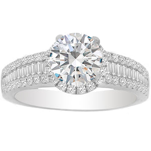 Janina Diamond Baguette Engagement Ring in 14K White Gold; 0.51 ct