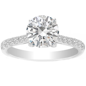 Glencora Engagement Ring Setting in 14K White Gold; 0.44 ct