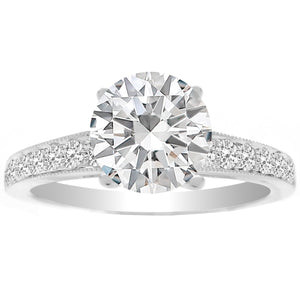 Giona Diamond Ring Setting in 14K White Gold; 0.35 ctw