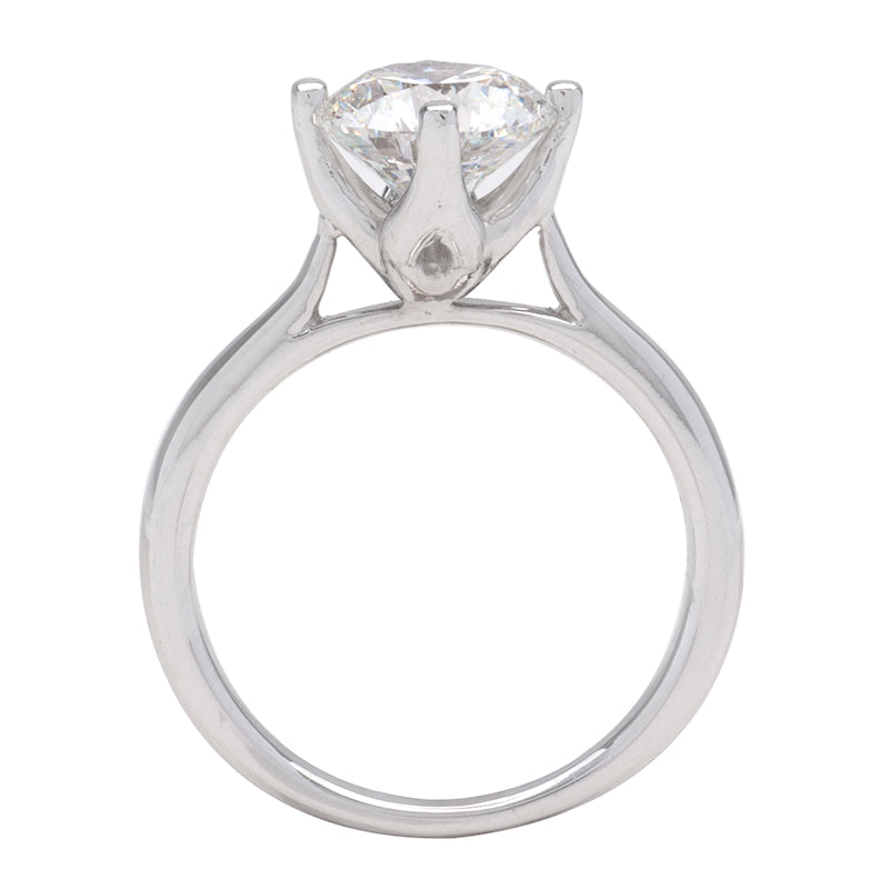 Tulip Crown Ring Mounting In 14K WG Tapered Setting