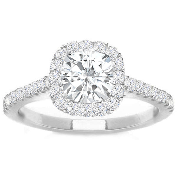 Larissa 14K Halo Engagement Ring; 1.60 ctw