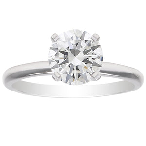 Traditional 4 Prong Solitaire Mounting 14K White Gold