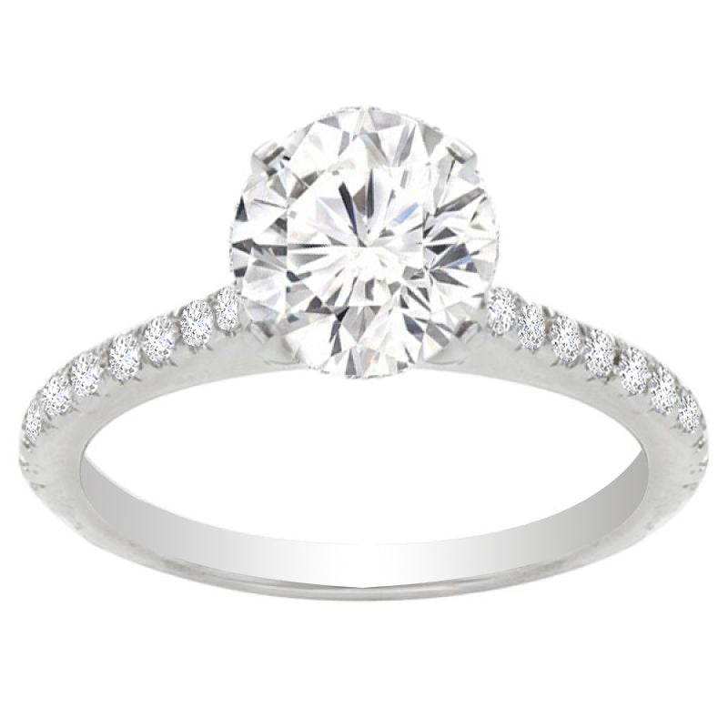 Luna Petite Engagement Ring in 14K White Gold; 0.37 ctw