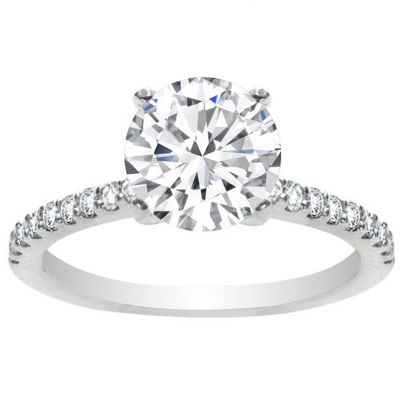 3ctw Hidden halo engagement ring Remily; 3.50 CTW