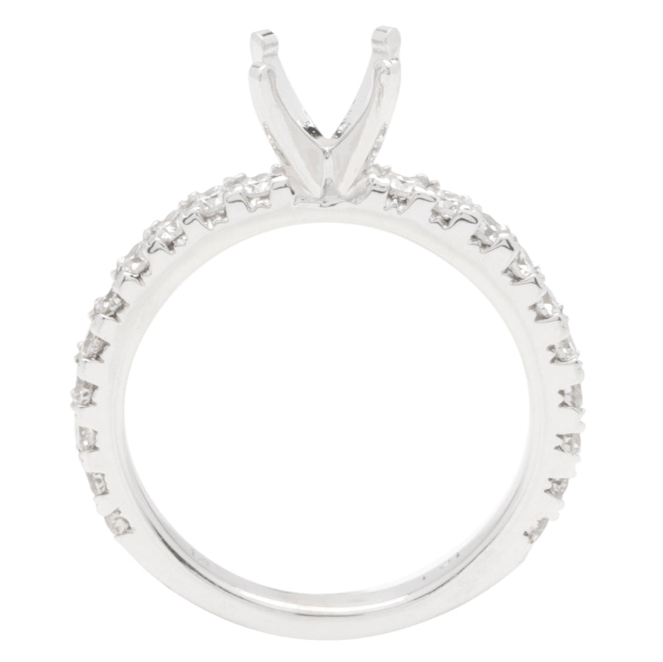 Kara Engagement Ring In 14K White Gold; 0.60 Ctw