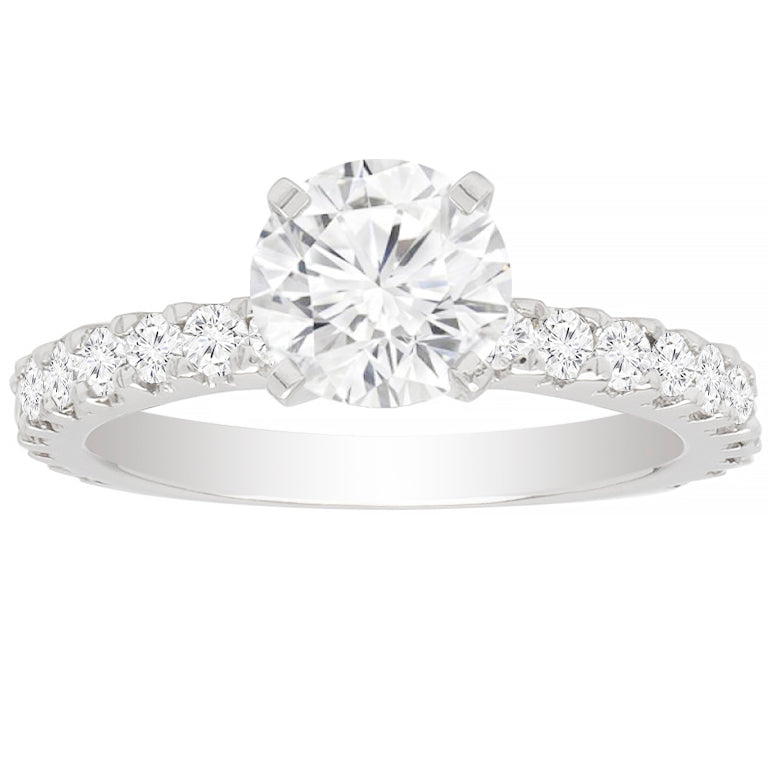 Olivia Diamond Engagement Ring in 14K White Gold; 2.57ct