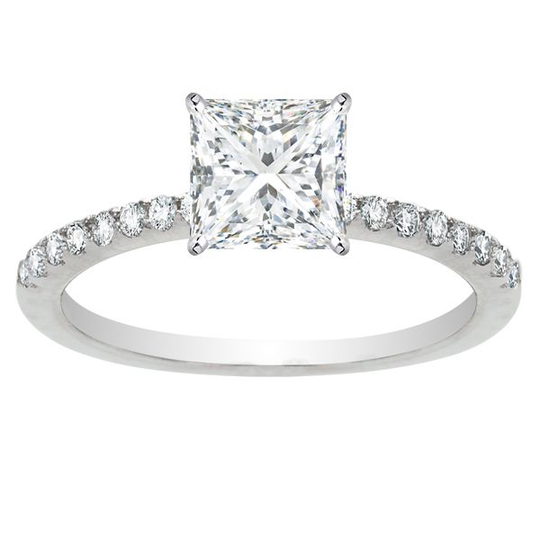 Olivia Diamond Engagement Ring In 14K WG; 0.56 Ctw