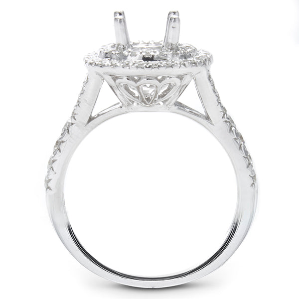Samara 14K White Gold Double Halo Engagement Ring; 1.63 ctw