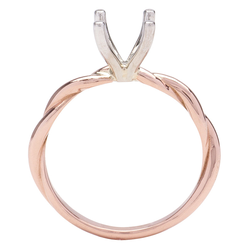 Intertwined Lovers Mounting 14K Rose Gold