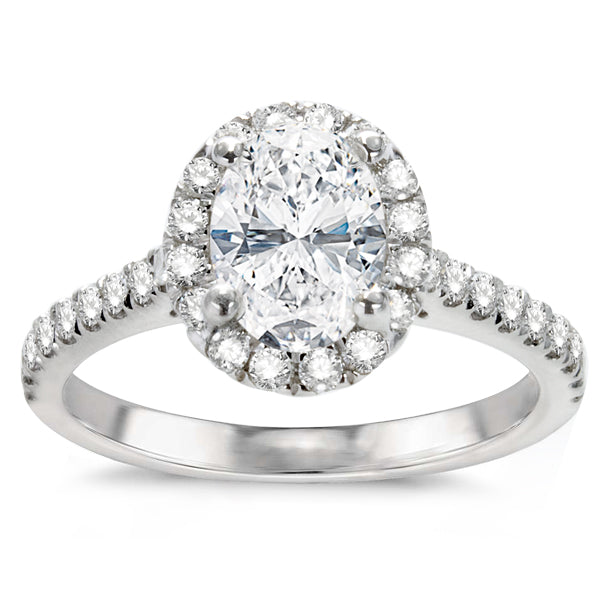 Farrah Oval Halo Engagement Ring