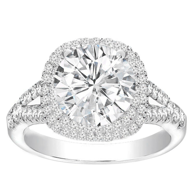 Ruba Diamond Engagement Ring in 14K White Gold with center diamond
