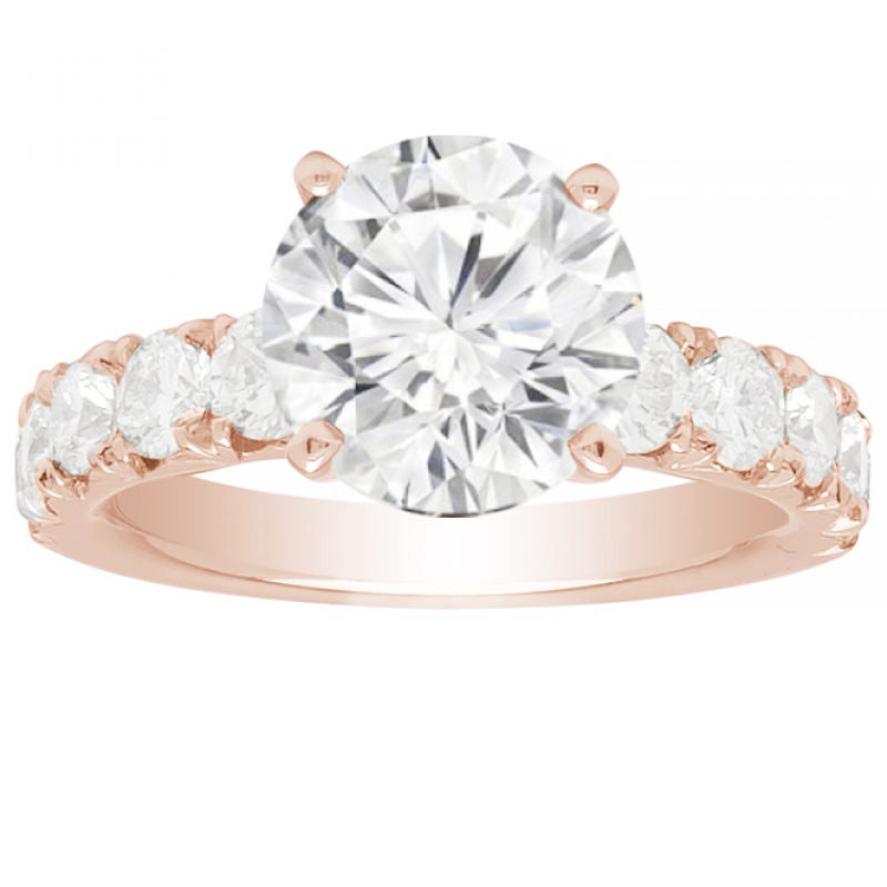 Bella Diamond Engagement Ring Setting in 14K Gold; 1.05 ctw