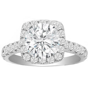 Lynne Diamond Engagement Ring in 14K White Gold; 0.95 ctw