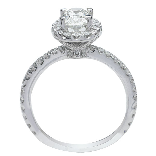 Sophia Oval Halo Engagement Ring in 14K White Gold: 0.70ct