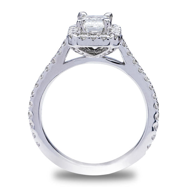 Kaylee Emerald Diamond Halo Engagement Ring; 0.54 ct