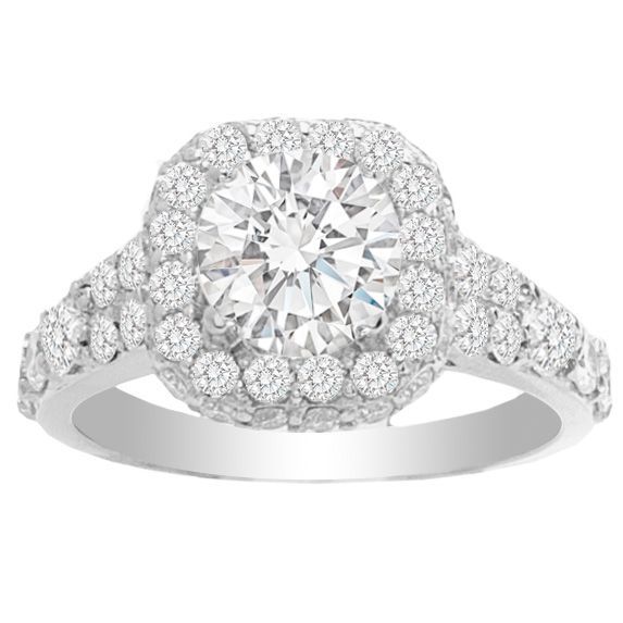 Tonya Diamond Engagement Ring in 14K White Gold; 1.67 ctw