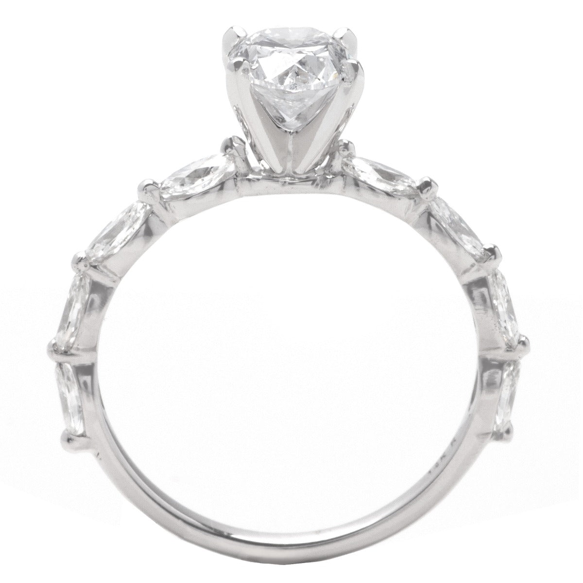 14K WG Marquise Diamond Ring; 0.70 CTW