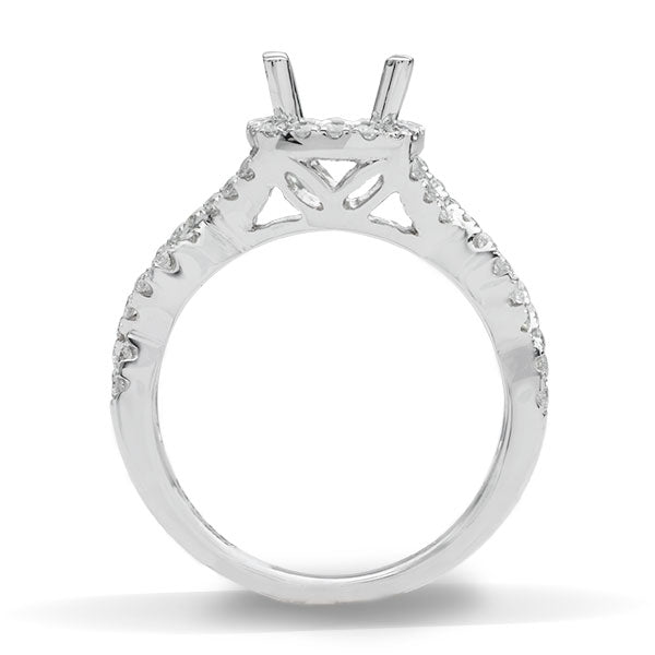 Maya Intertwined  Halo Engagement Ring; 1.44 ctw