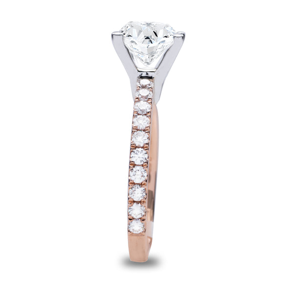 Mila Diamond Engagement Ring in 14K Rose Gold: 0.70 ctw