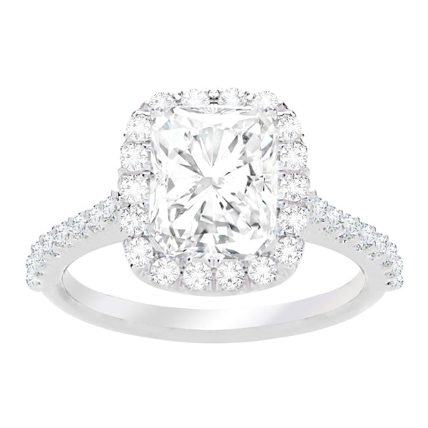 Jenna Halo Cushion Cut  Diamond Engagement Ring; 2.50ctw