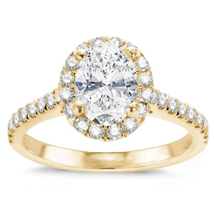 Genesis Oval Engagement Ring in 14K Gold; 0.36 ctw