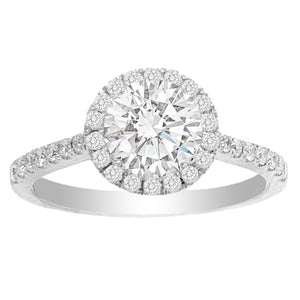 Halo Lab Grown Diamond Engagement Ring in 14K WG Jesslyn; 1.34 ctw