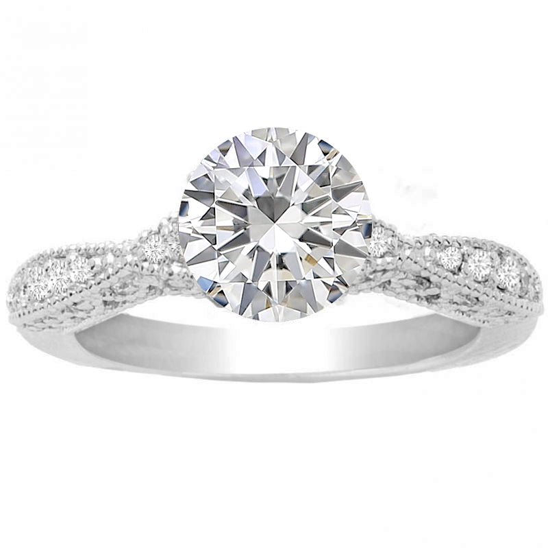 Elisa Diamond Engagement Ring in 14K White Gold; 0.45 ctw