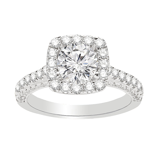 Tatianna 14K White Gold Diamond Engagement Ring; .85 ctw