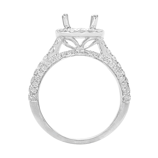 Tatianna 14K White Gold Diamond Engagement Ring; .85 ctw