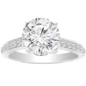 Oval Lab Diamond Ring In Platinum; 1.30 Ctw