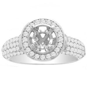 MicroPave Halo in 14K White Gold; 1.00 ctw