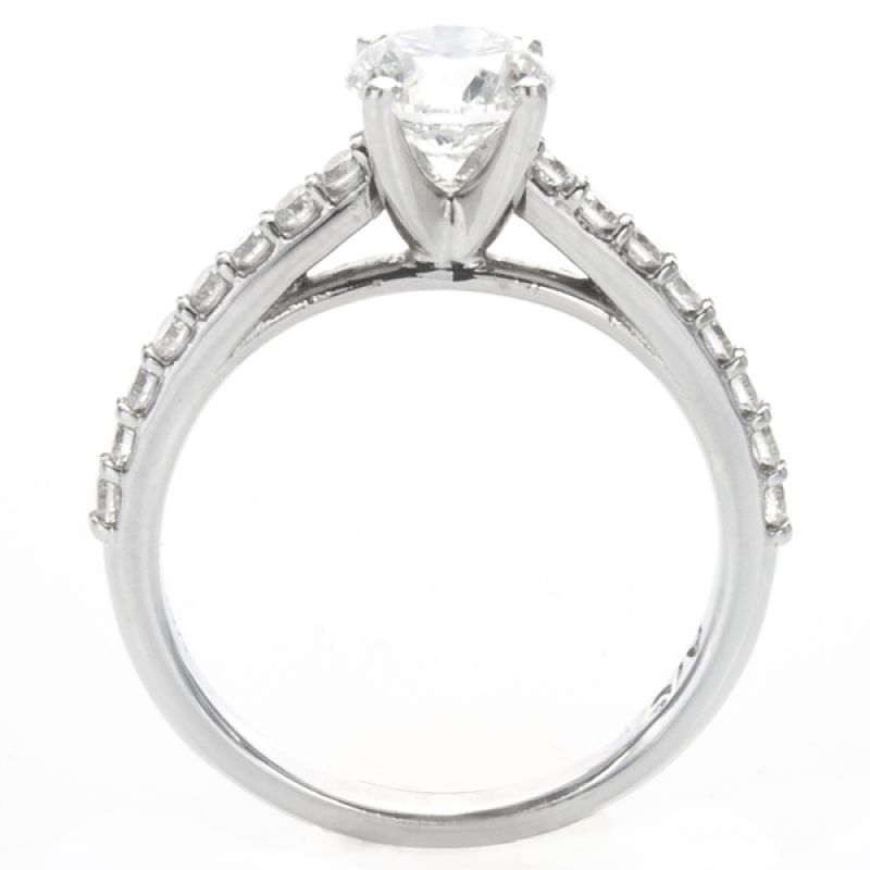 Brina 14K White Gold Lab Engagement Ring; 1.55 ctw