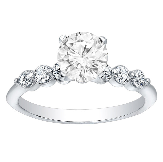 Grace 14K White Gold Diamond Engagement Ring; 0.35 ctw